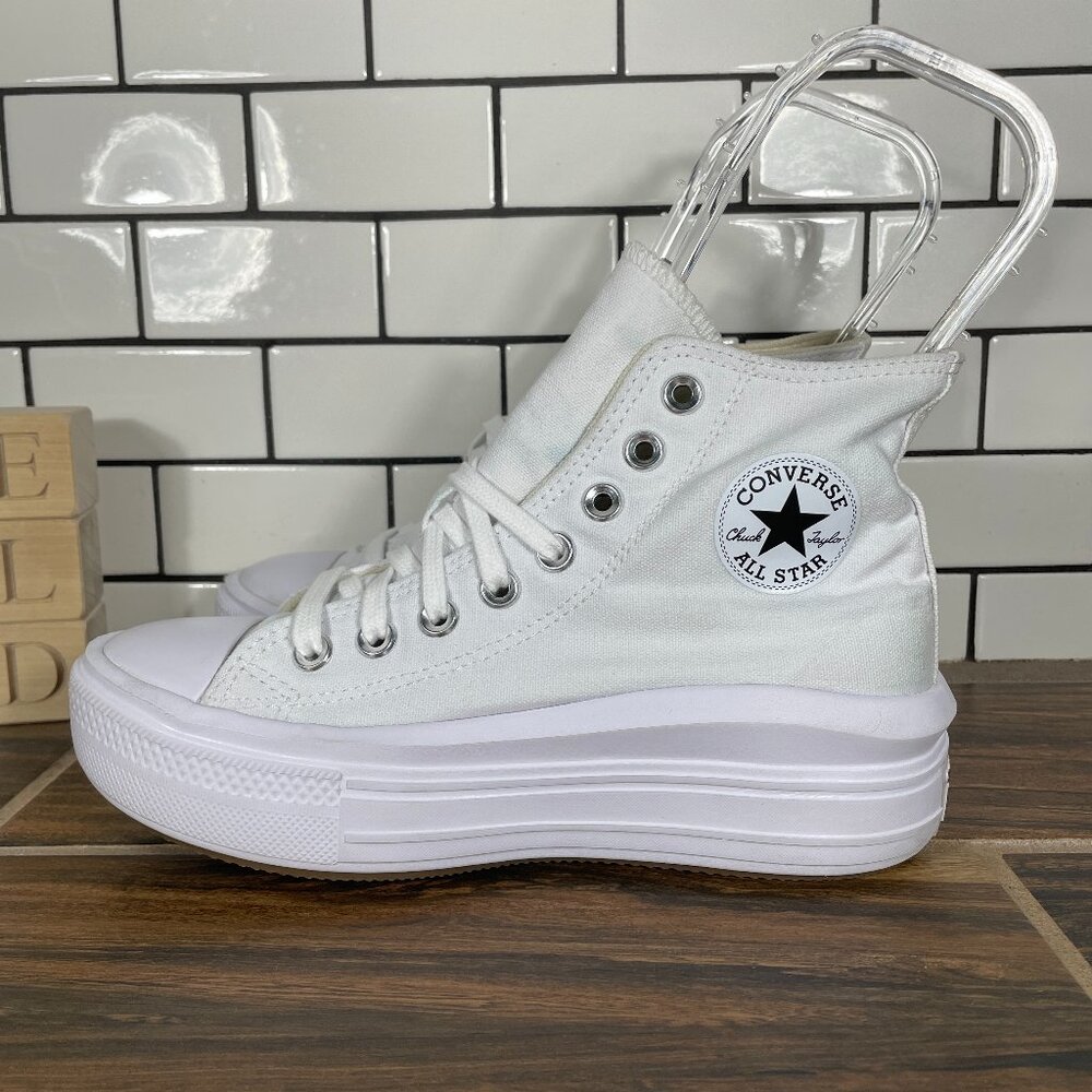 Converse Chuck Taylor All Star Move Womens 6 Shoes White Ivory Platform Sneaker
